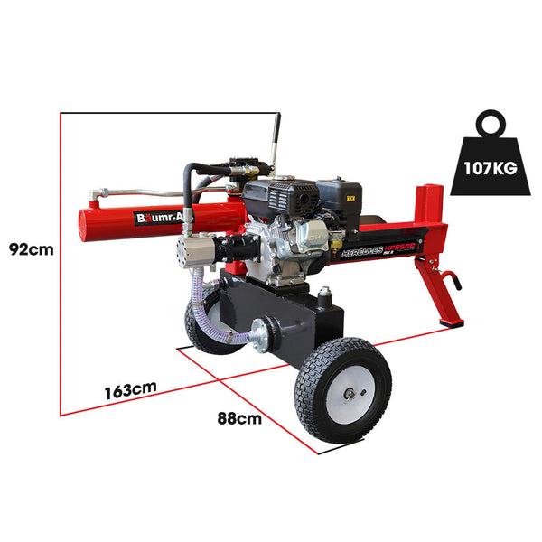 Baumr Ag Baumr Ag Baumrag 20 Tonne Hydraulic Petrol Log Splitter 8Hp Towed Wood Firewood Cutter Log Splitters