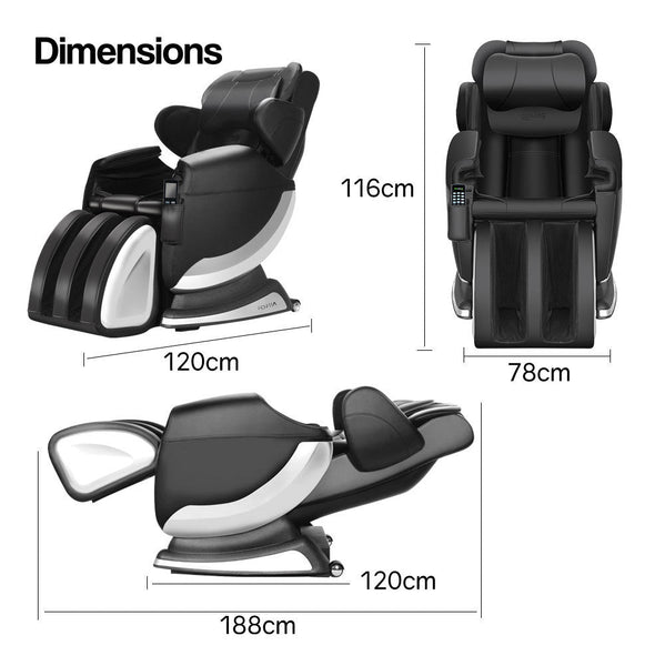 Fortia Electric Massage Chair Full Body Reclining Gravity Recliner Back Kneading Massager