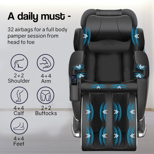 Fortia Electric Massage Chair Full Body Reclining Gravity Recliner Back Kneading Massager