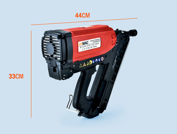 Unimac Cordless Framing Nailer 34 Degree Gas Gun Kit 2Nd Gen Brushless Nail & Staple Guns
