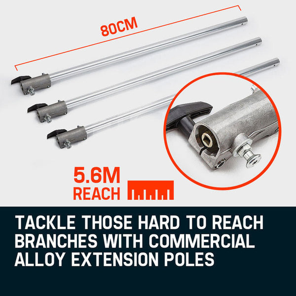 Mtm 62Cc Pole Chainsaw Hedge Trimmer Saw Brush Cutter Whipper Snipper Multi Tool Chainsaws