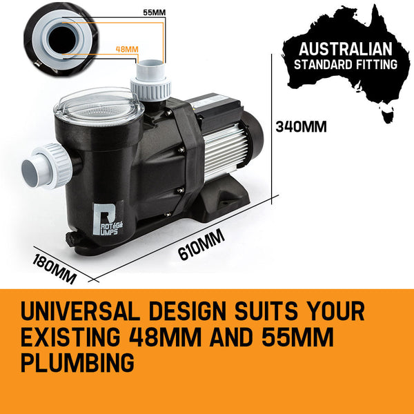 2000W Swimming Pool Spa Water Pump Electric Self Priming Filter 33600L/H Pool Pumps
