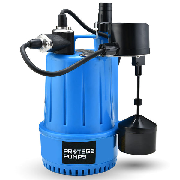 Protege Tight Access Clean/Grey Water Submersible Sump Pump Vertical Float Switch Water Pumps & Pressure Tanks