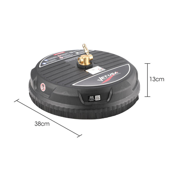 Jet Usa 15" Nylon Pressure Washer Surface Cleaner 1/4" Fitting For Concrete Driveway Patio Floor Pressure Washer Parts