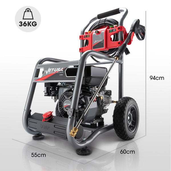 Jet Usa 4800Psi Petrol Powered High Pressure Cleaner Washer Water Pump Pressure Washers