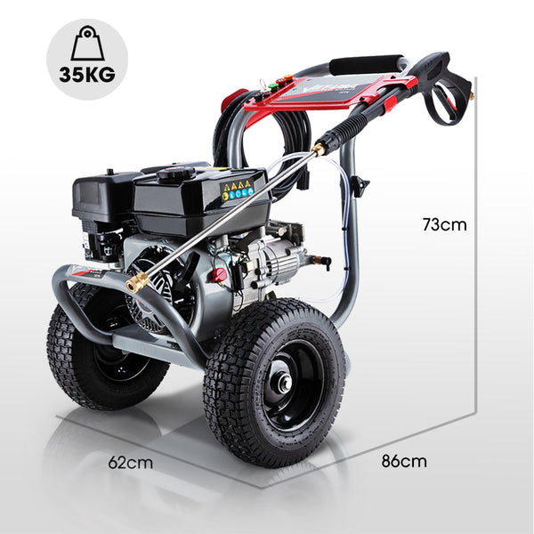 Jet Usa 7Hp 4800Psi Petrol High Pressure Washer Gun Water Cleaner Gurney 4 Stroke Engine 30M Hose Pressure Washers