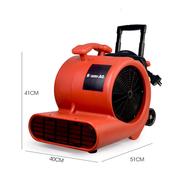 Baumr Ag Baumr Ag 3 Speed Carpet Dryer Air Mover Blower Fan 1400Cfm Sealed Copper Motor Poly Housing Telesscopic Handle And Wheels Blowers Air Movers