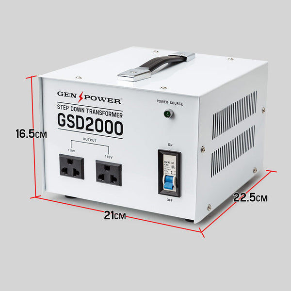 Genpower Gsdseries Universal Power Supply Aussies Solid State Gsd2000 Step Down Transformers