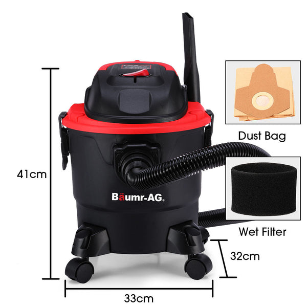 Baumr Ag Baumr Ag 15L 1200W Wet And Dry Vacuum Cleaner With Blower For Car Workshop Carpet Vacuum Cleaners