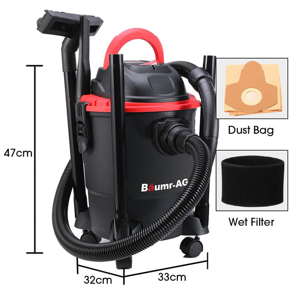 Baumr Ag Baumr Ag 20L 1200W Wet And Dry Vacuum Cleaner With Blower For Car Workshop Carpet Vacuum Cleaners