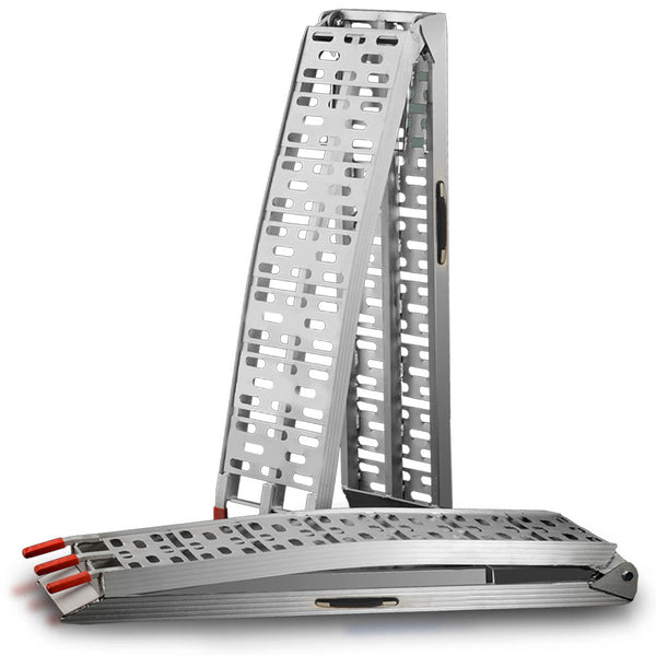 Pro 2.3M Aluminium Loading Ramps 680Kg Rated For Trailer Atv Quad Bike Buggy Pieces Motorbike Ramps