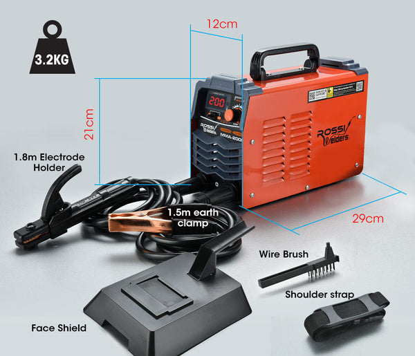 Rossi Stick Welder 200 Amp Inverter Welding Machine Mma Portable Arc Dc 200A Gas Inverter Welders