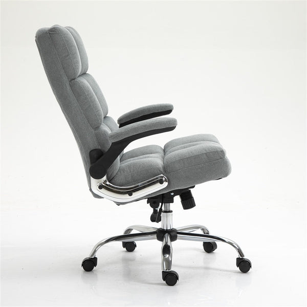 Soft Velvet Home Ergonomic Swivel Tilt Angle And Flip Up Arms Office Chair Office Chairs