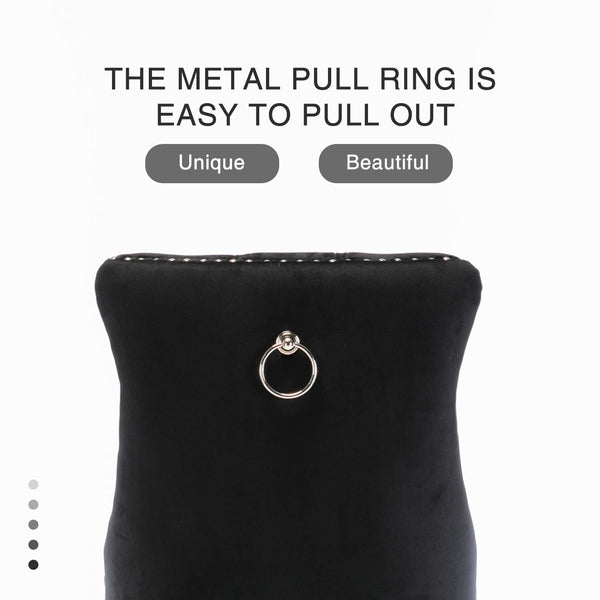 2X Velvet Bar Stools With Studs Trim Wooden Legs Tufted Dining Chairs Kitchen Benches Bar Stools