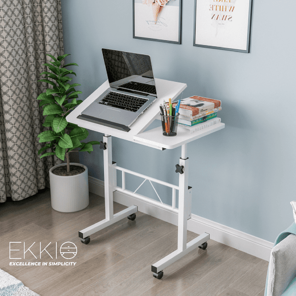 Ekkio Mobile Desk Half Tilt White Ek-Md-100-Vac