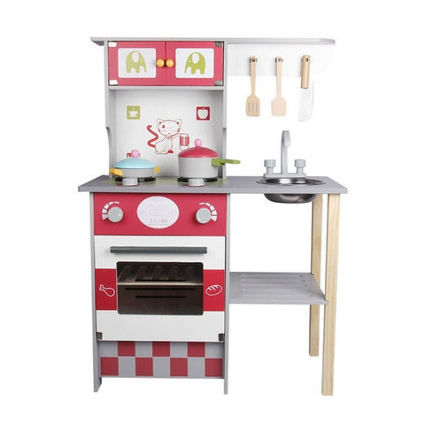 Ekkio Wooden Kitchen Playset For Kids (European Style Set) Ek-Kp-103-Ms