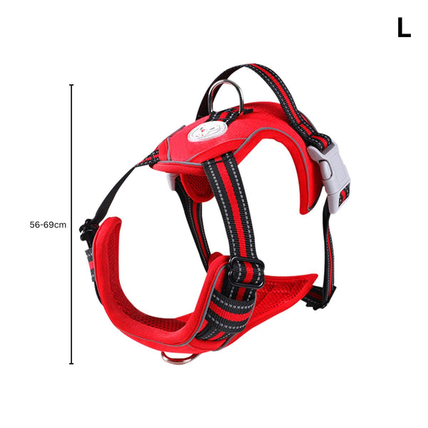 Floofi Dog Harness Vest L Size (Red) Fi-Pc-173-Xl