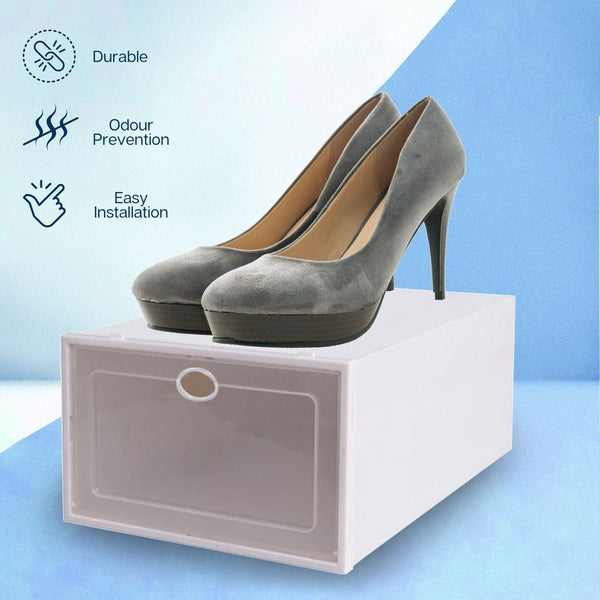 Gominimo Plastic Shoe Box 24 Pcs (White)