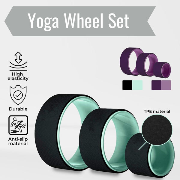 Verpeak Yoga Wheel 3 Pieces Set ( ) (Green) Vp-Ybs-105-Sd