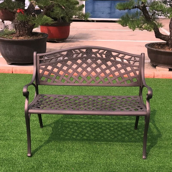 Channel Enterprises Melissa Aluminium Bench Brz Patio Benches