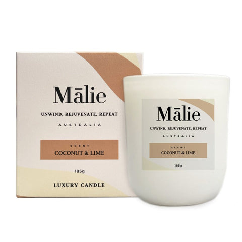 Malie Coconut & Lime Luxury Soy Candle 185G Candles