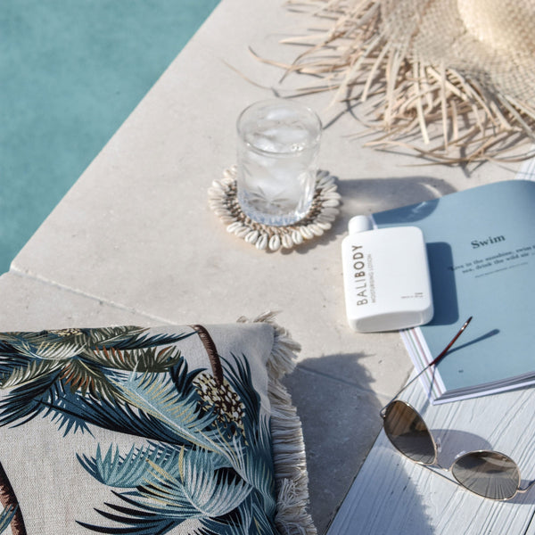 Escape To Paradise Cushion Cover Coastal Fringe Natural Palm Trees Natural 35Cm X 50Cm Cushion Covers