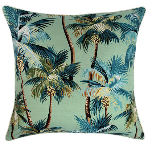 Cushion Cover-With Piping-Palm Trees Lagoon-60Cm X