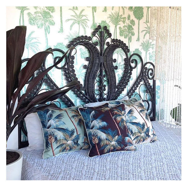 Cushion Cover-With Piping-Palm Trees Lagoon-60Cm X