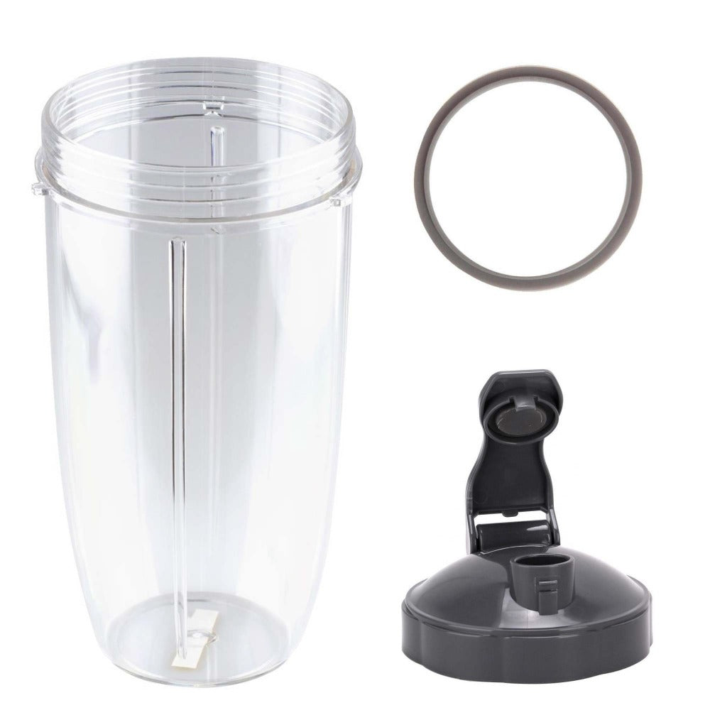 For Nutribullet Colossal Large Cup + Fliptop Lid Grey Seal 900 600 Models Countertop Blenders