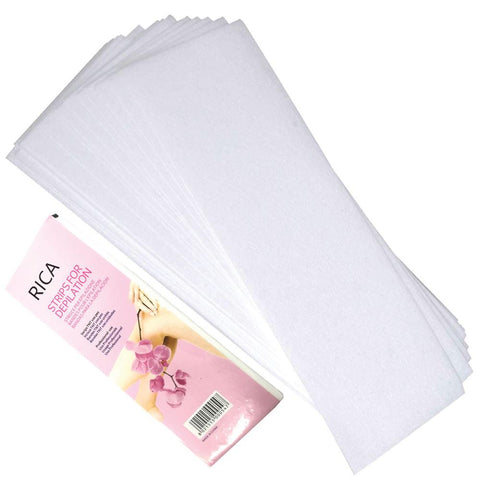 100X Pre-Cut Strips Pack 70Gsm Non Woven Disposable Waxing Papers