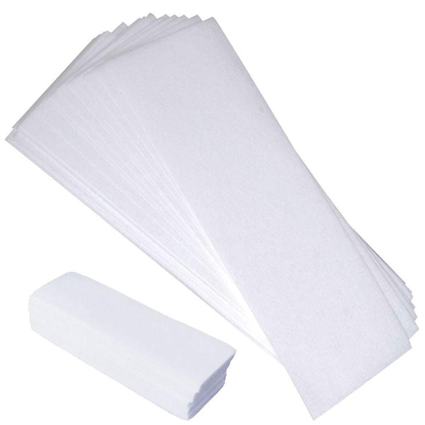 Ellie & Ruby 100X Pre Cut Strips Pack 70Gsm Non Woven Disposable Waxing Papers Waxing Supplies