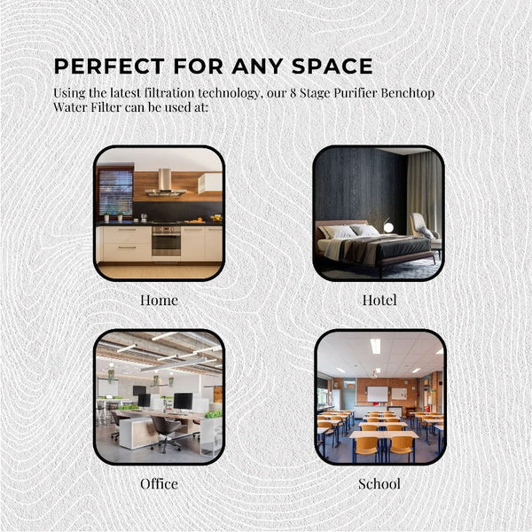 Orku 14L Benchtop 8 Stage Water Filter Ceramic Carbon Mineral Stone Silica Purifier Water Filters