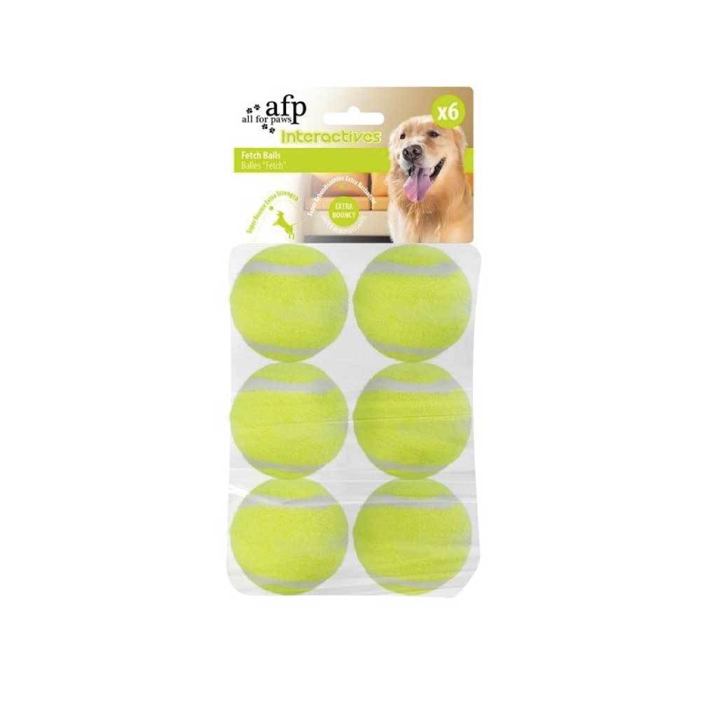 All For Paws 6 Pack Dog Fetch Balls Heavy N Treat Replacement Dog Toys