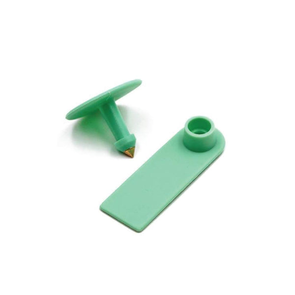 100X Cattle Ear Tags 5X2cm Set Mini Green Blank Pig Goat Livestock Label Livestock Ear Tags