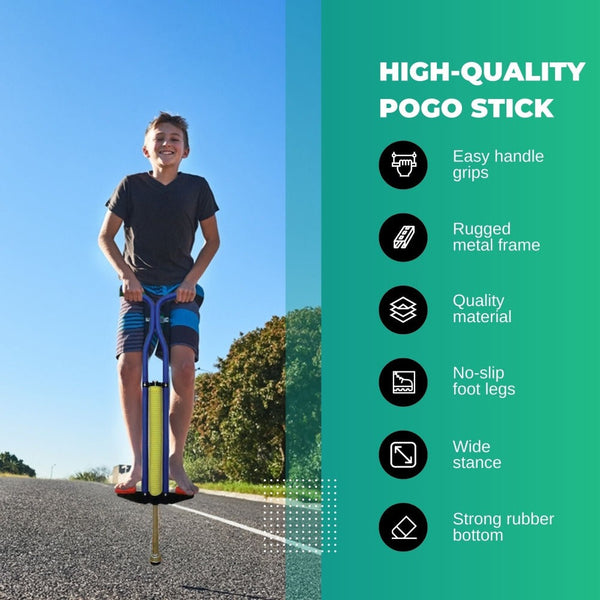 Social Hike Blue Pogo Stick Kids Childrens Jumping Jackhammer Exercise Hopper Toy Other Outdoor Toys