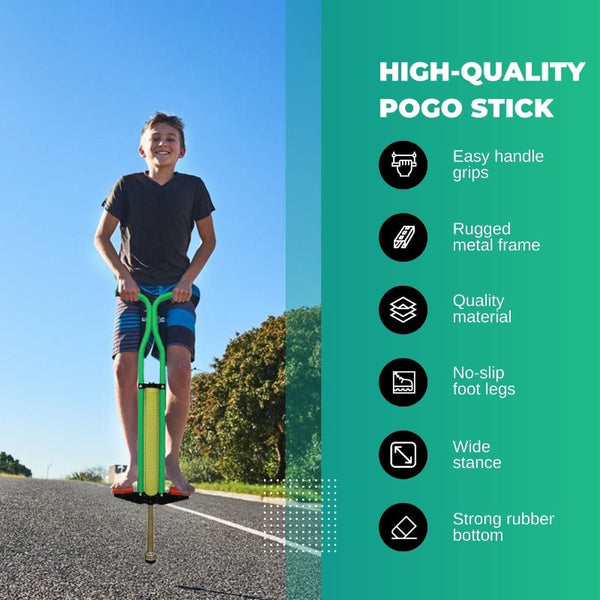 Social Hike Green Pogo Stick Kids Childrens Jumping Jackhammer Exercise Hopper Toy Other Outdoor Toys