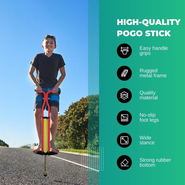 Social Hike Red Pogo Stick Kids Childrens Jumping Jackhammer Exercise Hopper Toy Other Sports