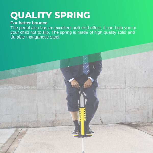Social Hike Black And Yellow Pogo Stick Adult + Childrens Large Jumping Jackhammer Toy Other Outdoor Toys