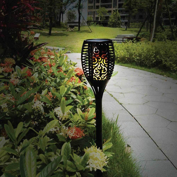 Tooleroo 51 Led Bulbs Torch Solar Garden Outdoor Flame Dancing Flickering Light Auto Lamp Garden & Patio Torches