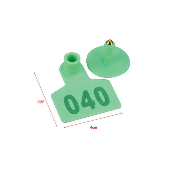 1 100 Cattle Number Ear Tags Set Green Pig Sheep Goat Livestock Label Livestock Ear Tags