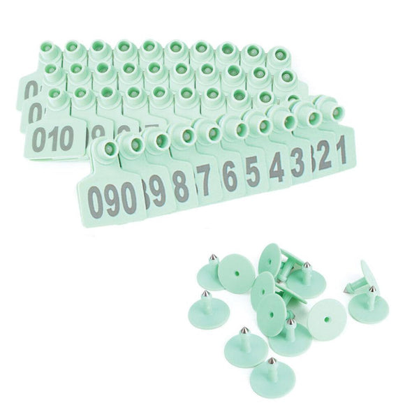 1 100 Cattle Number Ear Tags Set Green Pig Sheep Goat Livestock Label Livestock Ear Tags