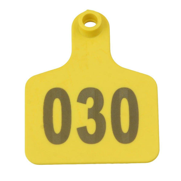 1 100 Cattle Number Ear Tags 5X4cm Set Small Yellow Pig Goat Livestock Label Livestock Ear Tags