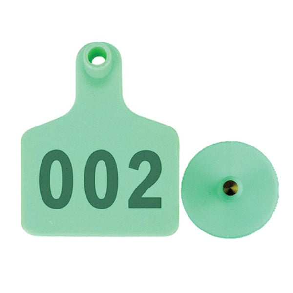 1 100 Cattle Number Ear Tag 6X7cm Set Medium Green Sheep Livestock Label Livestock Ear Tags