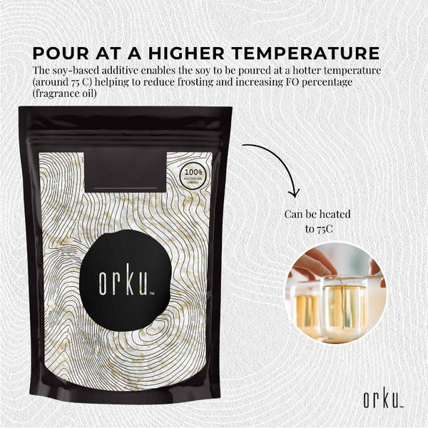 Orku 1Kg Golden 464 Soy Wax Flakes 100% Pure Natural Diy Candle Melts Chips Candle & Soap Making Kits