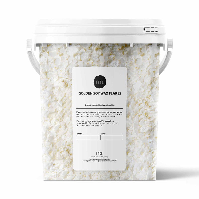 Candle & Soap Making Kits Orku 400G Golden 464 Soy Wax Flakes Bucket 100% Pure Natural Diy Candle Melts Chips