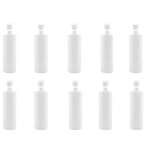 Kitchee 10X 500Ml Clear Hdpe Round Bottle + 28/410 Caps Empty Plastic Food Storage Food Storage Containers