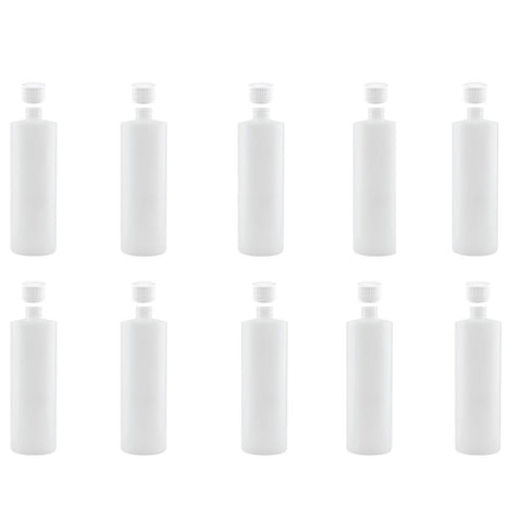 Kitchee 10X 500Ml Clear Hdpe Round Bottle + 28/410 Caps Empty Plastic Food Storage Food Storage Containers
