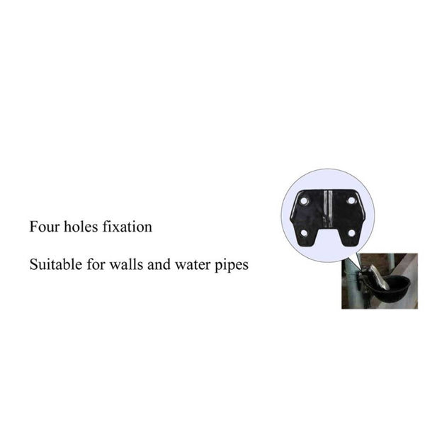 25Cm Cattle Drinking Bowl Iron Cast Mounted Automatic Water Cow Horse Trough Pet Chicken Supplies