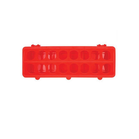 30Cm Long Poultry Feeder Feeding Trough Chicken Red Plastic Flip Top Container Pet Chicken Supplies