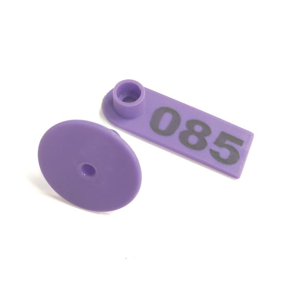 1 100 Cattle Number Ear Tags 5X2cm Purple Cow Sheep Pig Small Livestock Labels Livestock Ear Tags